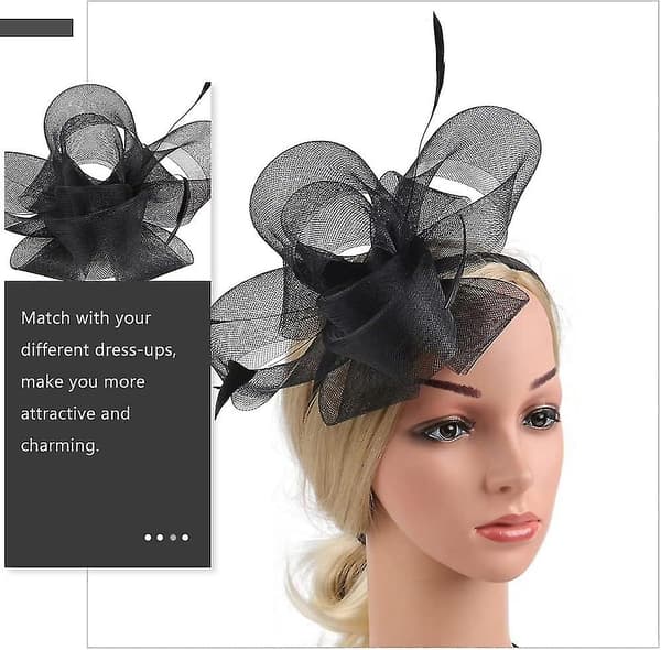 Fascinator Hårklemme Blomsterslør Hårbånd Cocktail Teselskab Hårbånd Flapper