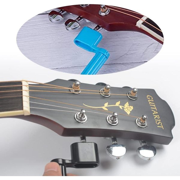 2 st, Blå, Svart, Strängvev, Gitarraccessoarer, Gitarrsträngspänning, För snabbare strängbyten på Western, Akustisk, Klassisk och Elektrisk