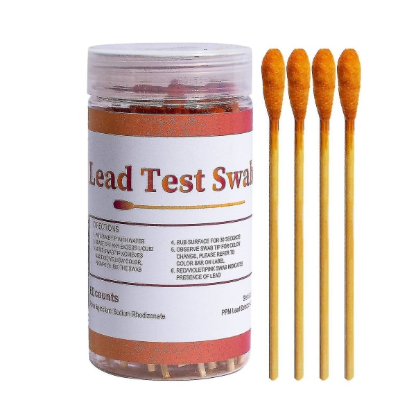 Blymalingstestsett 30 stk testpinner Øyeblikkelig blytestsett for alle malte overflater Keramikkfat Metalltre Raske testresultater