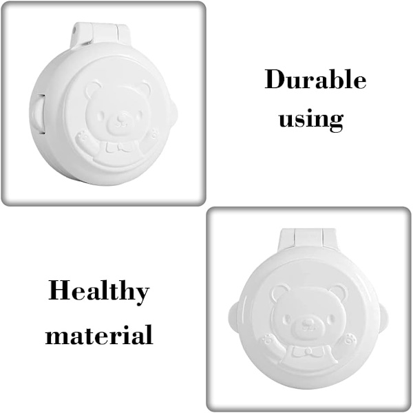 4 stk komfyr knottdeksler barnesikring bryterdeksler vaskemaskin nøkkelstart beskyttelsesdeksler for baby småbarn barnesikkerhet, hvit, (f34t) white
