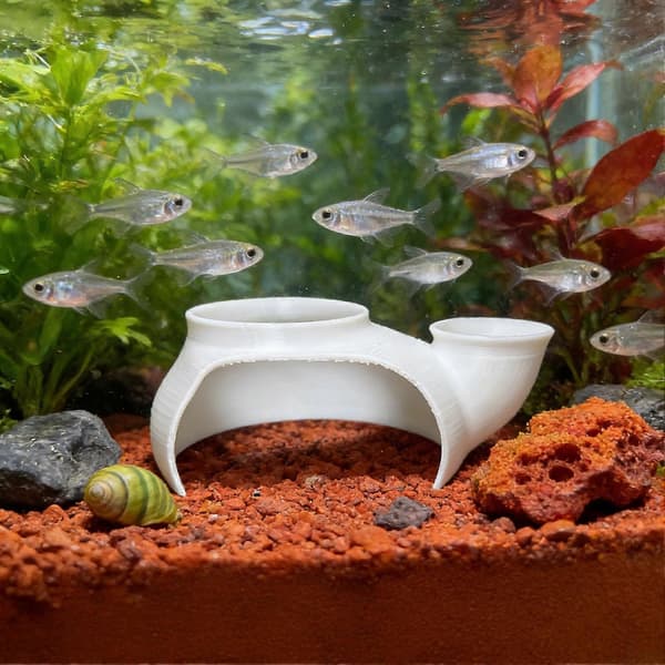 Akvarium Underjordisk Hule 3D-printet Pladsbesparende Organizer til Køkken White L