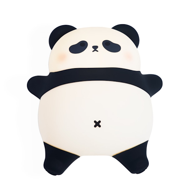 Genopladelig Sød Panda Natlampe, 3 Niveauer Dæmpbar Baby Værelse Natlampe med Timer, Silikone Lampe Sød Dyre Natlampe, Panda Gave