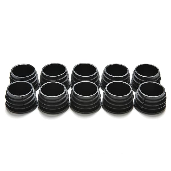 10 stk. sorte plastikpropper endestykker indsatser propper til runde rør Hfmqv 28mm