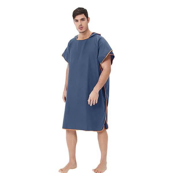Bytesrock Mikrofiber Handduk Poncho med Huva för Strand Surfing Simning Våtdräktsbyte, Snabbtorkande & Lättvikt, Passar Män Kvinnor Vuxna Navy