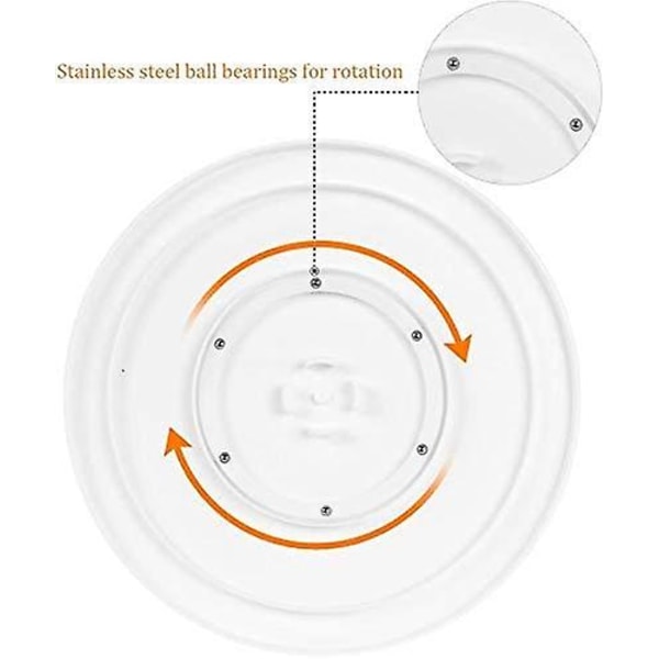 11 tuuman pyörivä kakkualusta, jossa on 2 kuorrutuslastalla, 3 kuorrutuslastaa, pyörivä kakkuteline, valkoiset leivonta- ja kakunkoristeluvälineet (6 kpl)