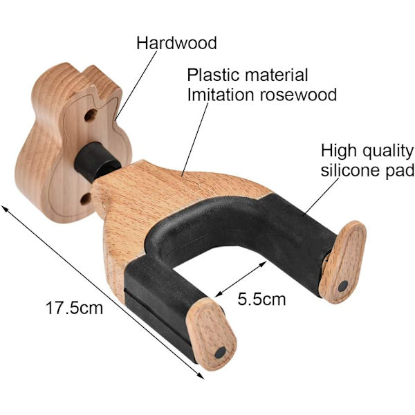 Gitarrväggkrok, gitarrkrok med automatisk låsning