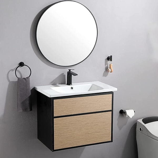 Håndkle- og toalettrullholdersett, 3 stk veggmontert baderomstilbehør