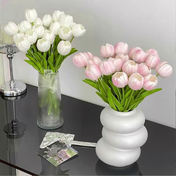 Kunstig Tulipanblomst 13 Pink 1pc