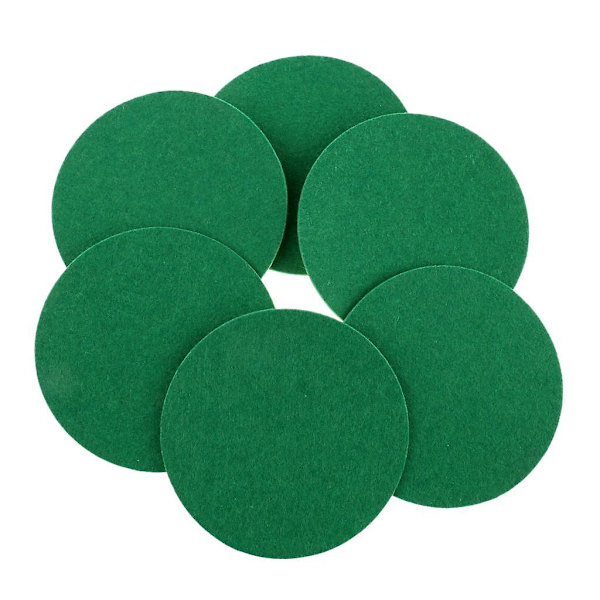 6 stk. Air Hockey Bordfilt Pushers Udskiftning Filt Puder Grøn M
