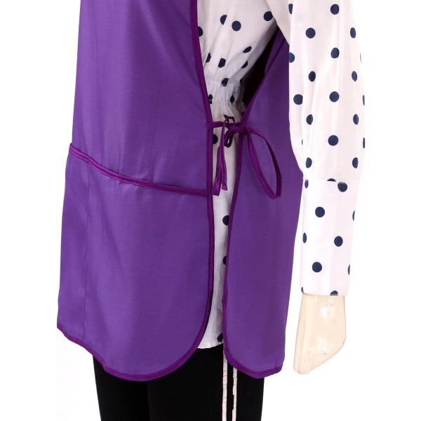 Justerbart Universal Cobblers Förkläde Unisex Cobbler Förkläde för män Kvinnor Dam Tabards Arbetsstädningsförkläde med 2 djupa fickor Purple XL