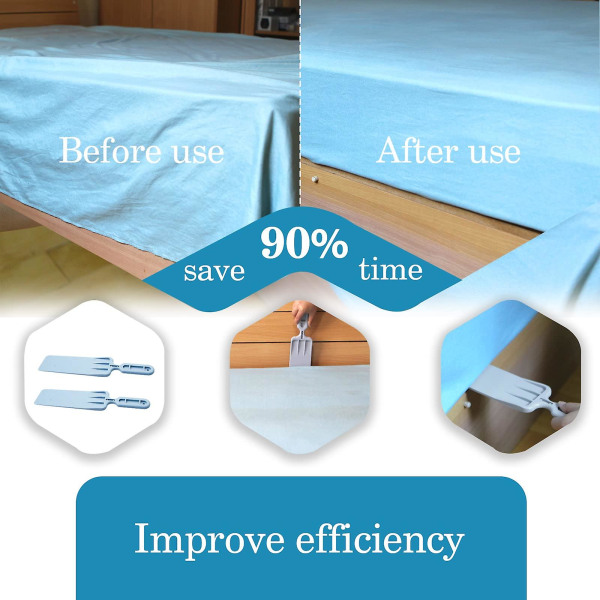Sängvikningsverktyg, hopfällbara paddlar för att bädda sängen för enklare lakanbyte, madrasslyftare för att byta lakan Sängtillbehör (1 st.