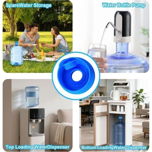 3-pack silikonpluggar, lämpliga för 11-19 liters vattendunkar, läckagesäker design, MANUELL VATTENPUMP