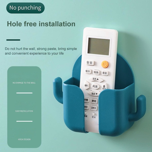 2st självhäftande telefonhållare för väggfäste, laddningstelefon i plast för kök, badrum