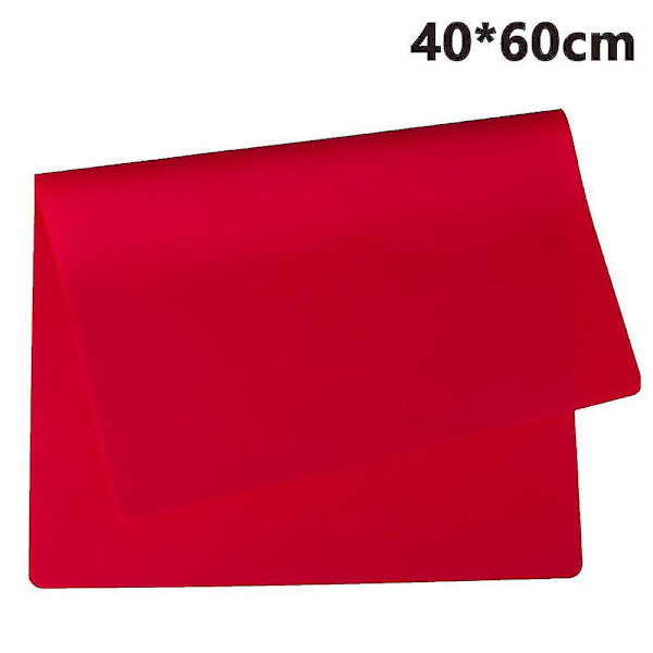 Silikone Måtte, Silikone Bagemåtte, Non-stick Non-slip Bagemåtte Dejmåtte, Rulle Måtte Arbejdsmåtte Med Mål 60 X 40 Cm Til Fondant Kage Pizza