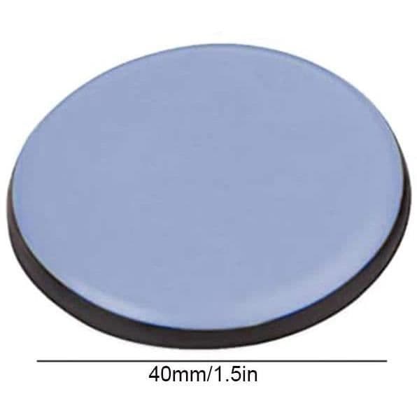 Möbeltass - PTFE (Teflon) skydd - 40 mm diameter rund - Självhäftande - 12-pack