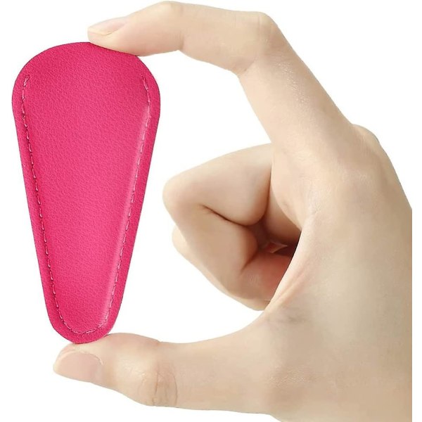 Sakseskede Sikkerhed Læder Saksebeskyttelse Læder Sakseskede Broderi Sakseskede Til Saksbeskyttelse(4stk, Grå+pink)