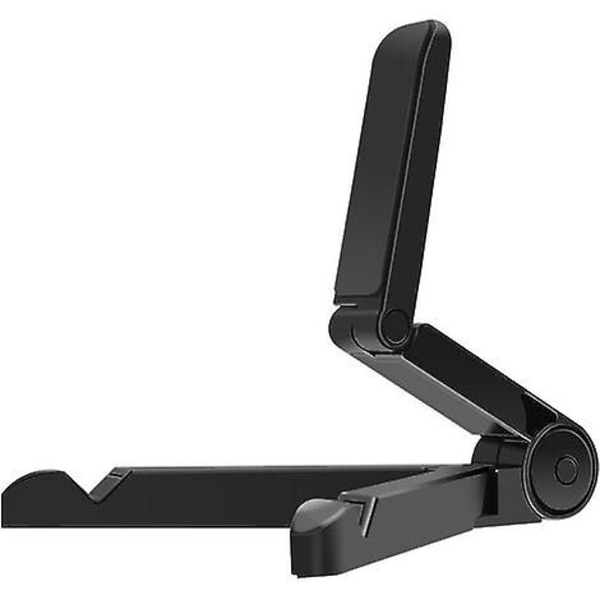 Multivinklet justerbar svart universell bærbar sammenleggbar plaststativ bordstativ for alle andre 7-10 tommers nettbrett-PC (svart)