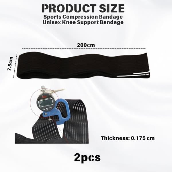 FORCE WRISTBAND 2-pack kompressionsbandage, 200 cm styck - Hög elasticitet - för armar, armbågar, vader