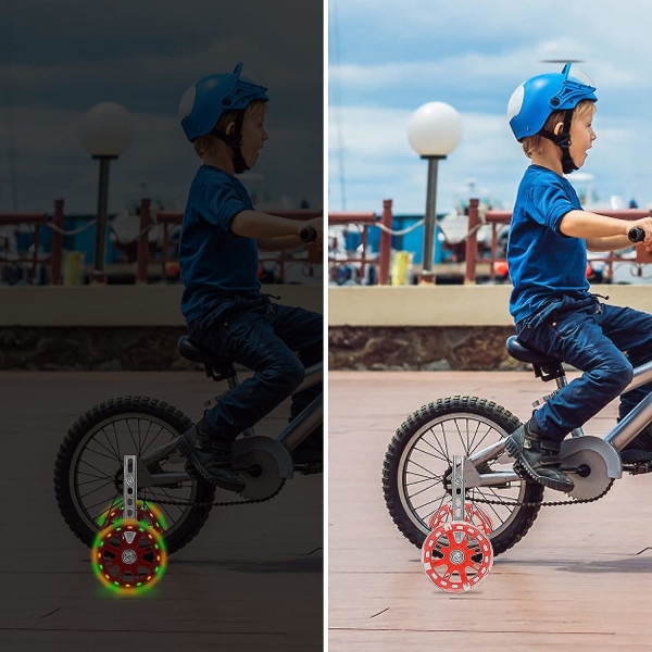 Barncykelstödhjul, Cykelhjälphjul Barnhjälphjul, Hjälphjul för 12-20 tums cykelkomponenter, Röd