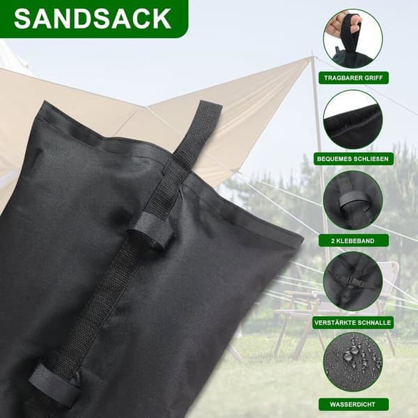 4-pack sandsäcksvikter, kraftiga sandsäckar för lusthus, sandsäckar för pop-up-tält
