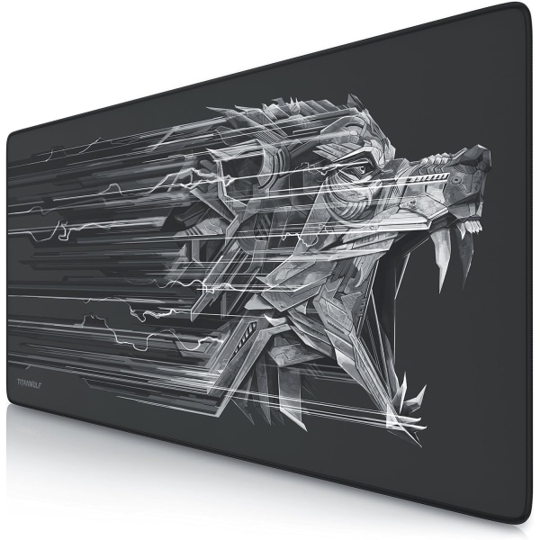 XXL Speed ​​Gaming Musematte - Musematte 900 x 400 x 3 mm - XXL musematte - bordmatte stor størrelse - forbedret presisjon og hastighet - gummibase for sta 3