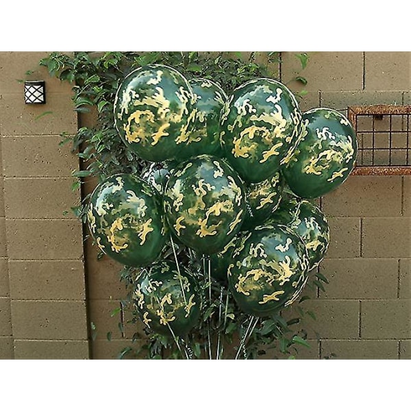 10st kamouflageballonger perfekta för jakt eller fest utomhus
