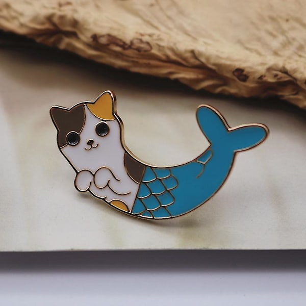 5 stk. søde kanin kat metal emalje pin badges, jeans tøj taske dekoration