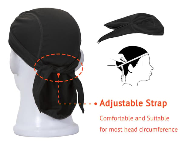 Hurtigtørrende elastisk skull bandana til mænd til cykling