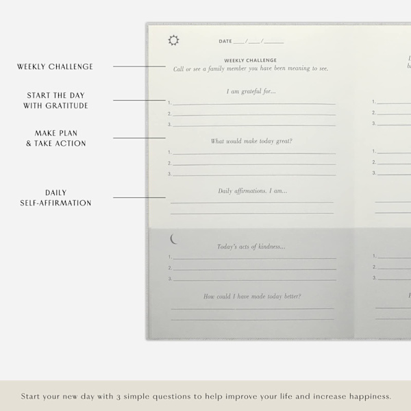 Intelligent Change The Gratitude Journal,  Reflection & Manifestation Journal för Mindfulness,Fem minuter om dagen för mer lycka, Positivitet