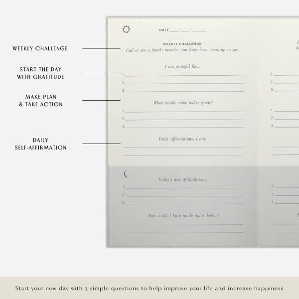 Intelligent Change The Gratitude Journal,  Reflection & Manifestation Journal för Mindfulness,Fem minuter om dagen för mer lycka, Positivitet,h
