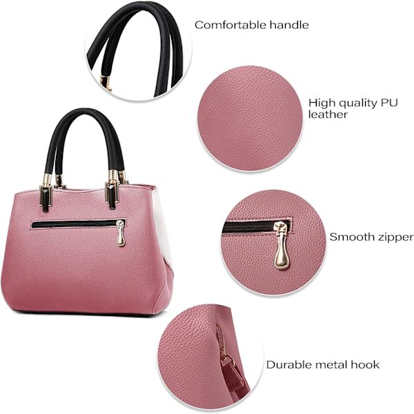 Handväska för kvinnor, mode, damväskor, casual axelväska, resväska, crossbodyväska, hög kapacitet, PU-läder, damhandväskor, shopper