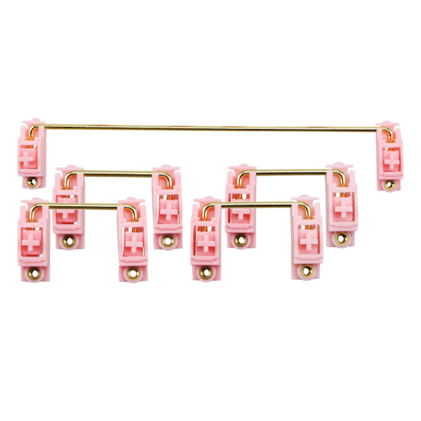 Guldpläterade Pcb Skruv-i Stabilisatorer 2u 6.25u 5st För 60 87 Rosa