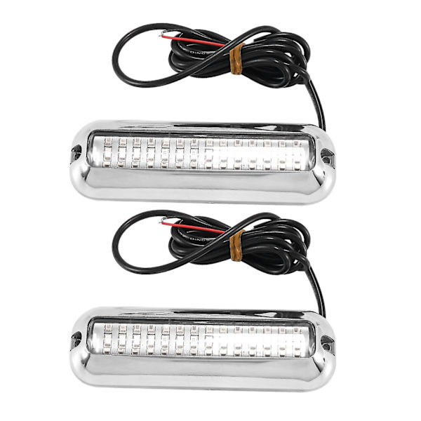 2 stk. 42 LED båd drænlys båd hæklys blå undervands pontonlys