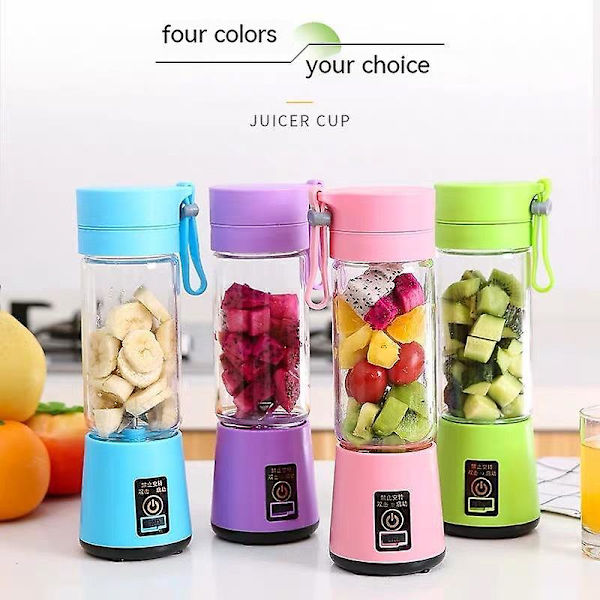 Bärbar multifunktionell USB-uppladdningsbar juicemugg frukt elektrisk juice omrörningsmugg