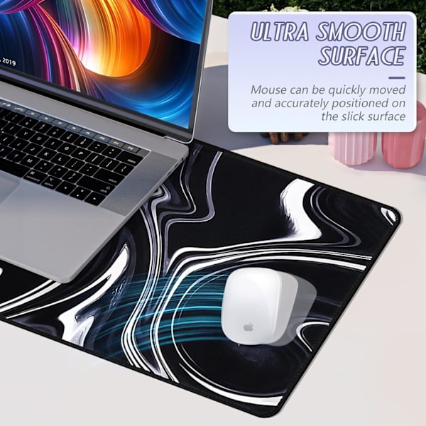 Musematte Gaming Stor Skrivebordsmatte (31,5 x 11,8 x 0,12 tommer) Vaskbar Musematte Bærbar PC-Skrivebordsmatte, Japansk Musematte med Sklisikker Gummibase, Utvid mouse pad Y16 XL
