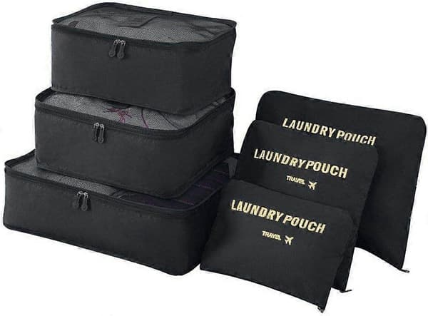 Researrangör Packväskor, 6 st Resepackningskuber Set för Kläder Resebagage Organiseringsväskor