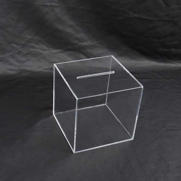 Akryl Spargris Bryt för att Öppna Fyrkantig Pengabox för Vuxna Akryl Pengarsparbox 6×6×6 Tum, 5×5×5 Tum Transparent 5*5In
