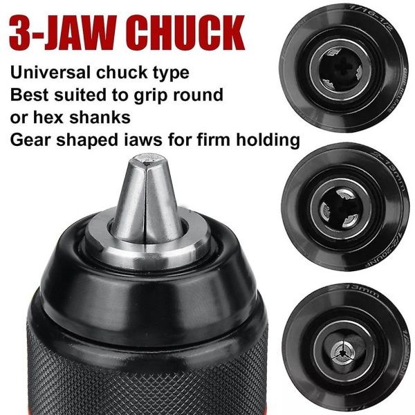 Metall Tungt 13mm Nøkkelchuck Hex /sds/socket Kvadrat Hunn Adapter Maskinvareverktøy Profe