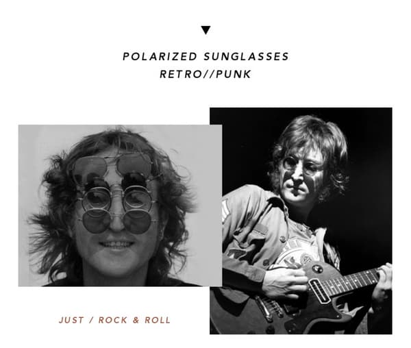 Vintage runde polariserte hippisolbriller Små sirkelsolbriller