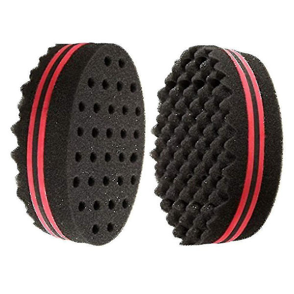 En förpackning kort hår twist svamp stora hål hårborste svamp twist våg frisör verktyg för dreads afro locs twist curl