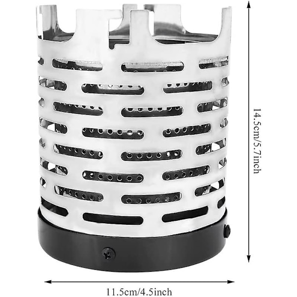 Camping Mini Heater, Bærbar Rustfritt Stål Teltvarmedeksel Med Håndtak Og Oppbevaringspose Camping Varmt Utstyr Varmer For Små Kaldt Vær Telt