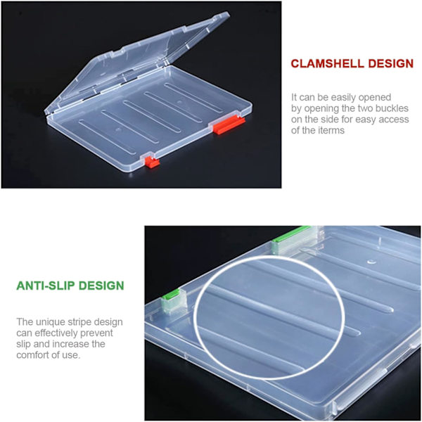Plastmapp A4 - 3-pack Vattentäta Bärbara Dokumentmappar med Snäpp och Lock för 31×23 cm Papper, Transparent Förvaringsorganisatör Colourful A4  Box File