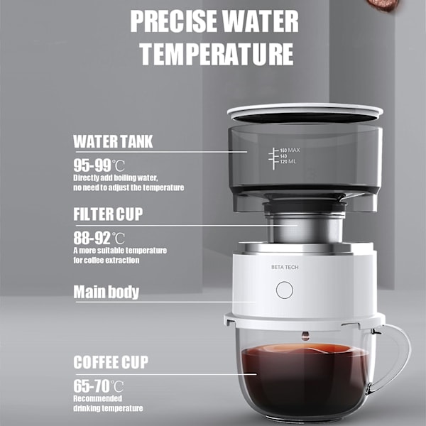 Mini kaffebrygger bærbar kaffemaskine enkel servering kop dryp kaffemaskine