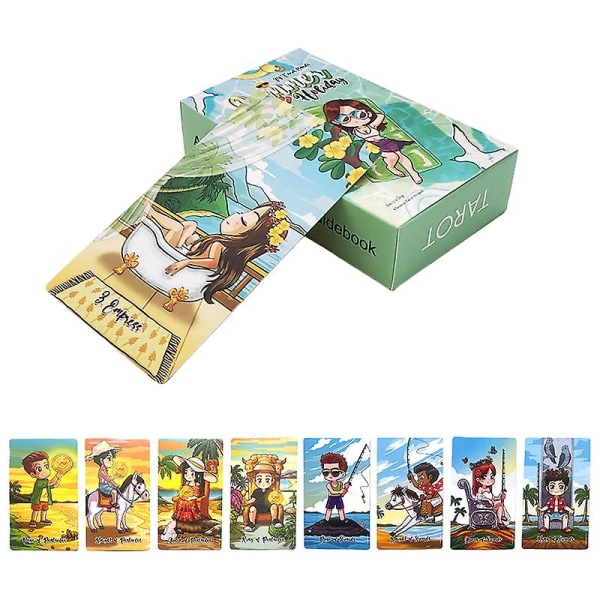 12*7cm Sommerferie Tarotkort Familiefest Brætspil Spådom W/manual ,z