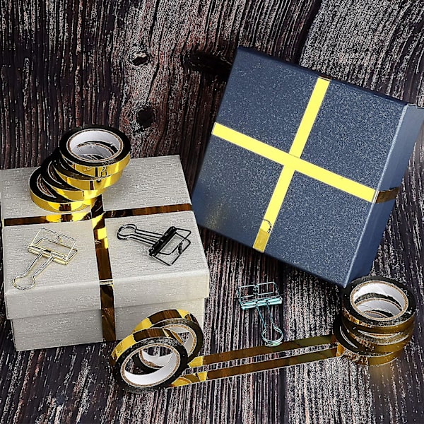Graafinen teippi, metallinen peiliteipin kulta, itseliimautuva koristeteippi, peilimäinen tehoste kaappiin, seinään, vaatekaappiin, kylpyhuoneen koristeluun, lahjapaperiin, 55 tuumaa