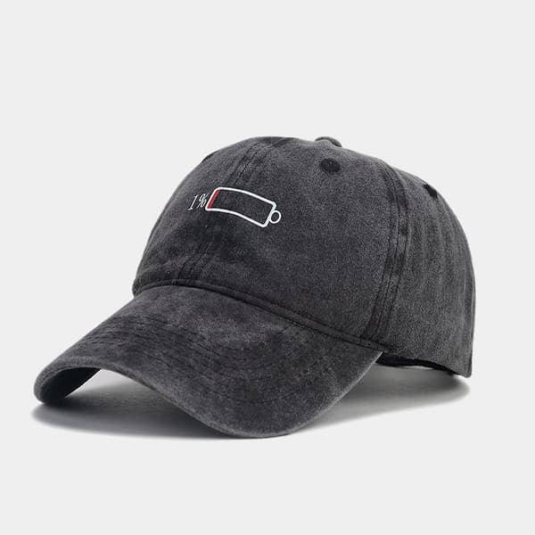 Vasket baseballcaps for menn med trykk