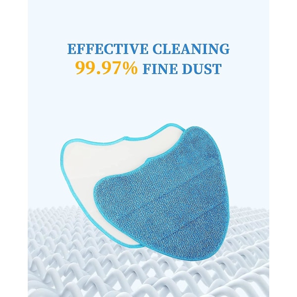 For Steam Mop Replacement, Steam Mop, Steam Mop Pad Compatible Mop Pad Steam Mop Cloth Cover Mop Pad Triangle Mop Cloth (2 Pcs Blue)