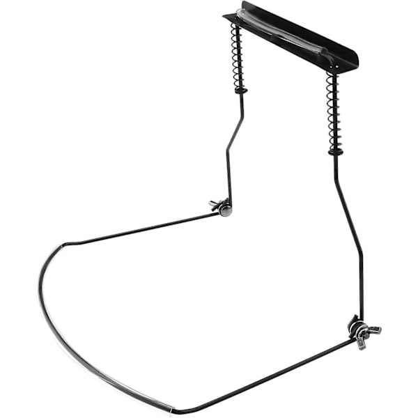 Professionel 10-huls mundharmonika holder justerbar håndfri nakkestøtte metal (1 stk, farve tilfældig levering)