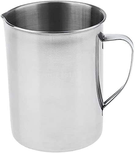 2L Målebeger i rustfritt stål for laboratorium med håndtak