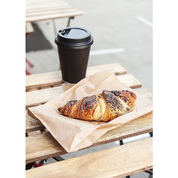 15*5*22cm, 100 stk. Brune Papirsposer Til Morgenmad, Papirsposer, Brødposer, Slik, Kager, Fastfood, Kaffe, Mad Bageri